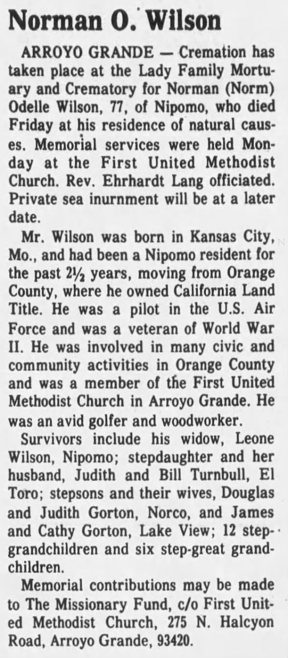 Clipping from Santa Maria Times